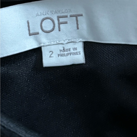 Ann Taylor LOFT Sz 2 Shift Dress Black Wool Blend Sequin Bodice Sleeveless - Picture 3 of 5